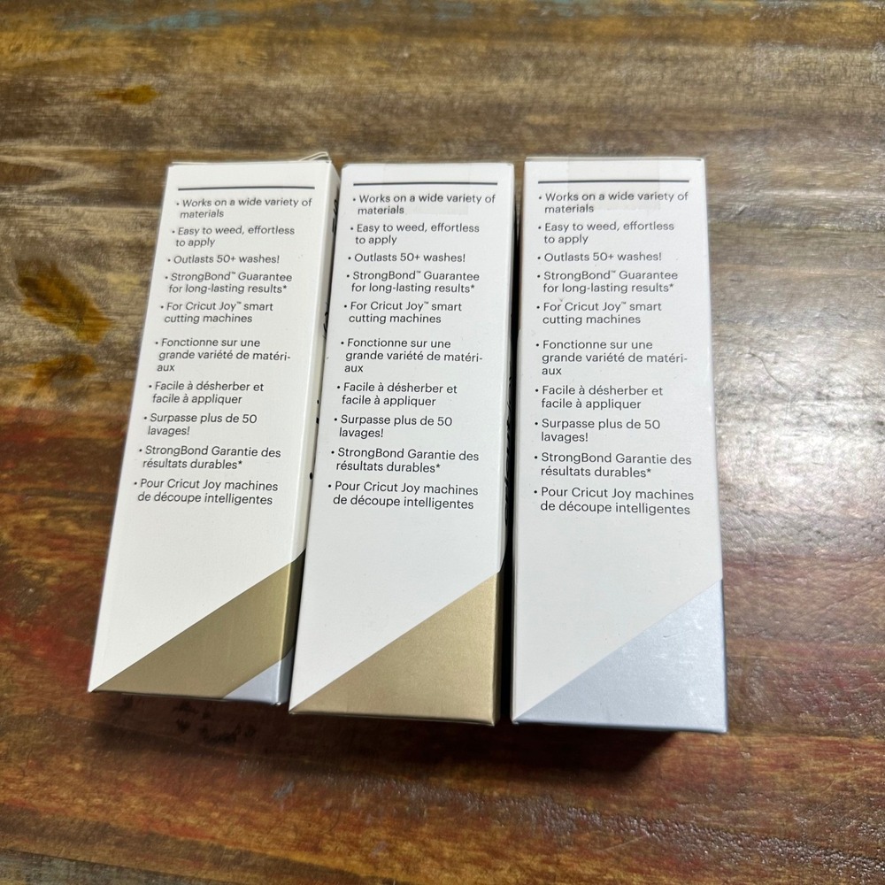 Cricut Joy Smart Iron-On Vinyl Bundle Gold Silver Black Classics Sampler 3pk - Picture 4 of 5
